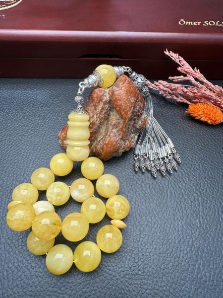 Rus Kaya Maskot Model Damla Kehribar Tesbih