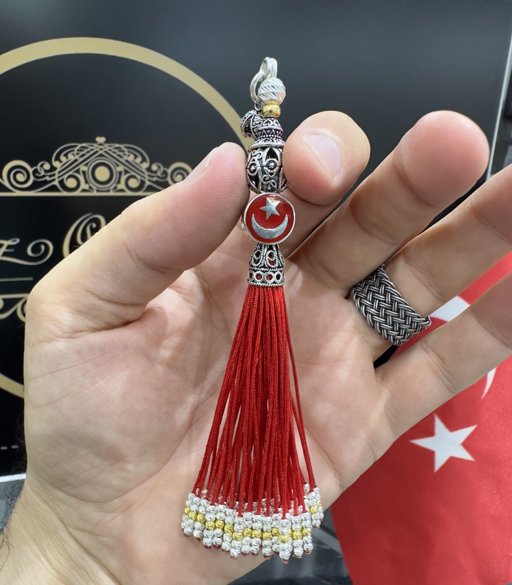 ﻿Özel Tasarım Kırmızı Renk Osmanlı Saray Püskül