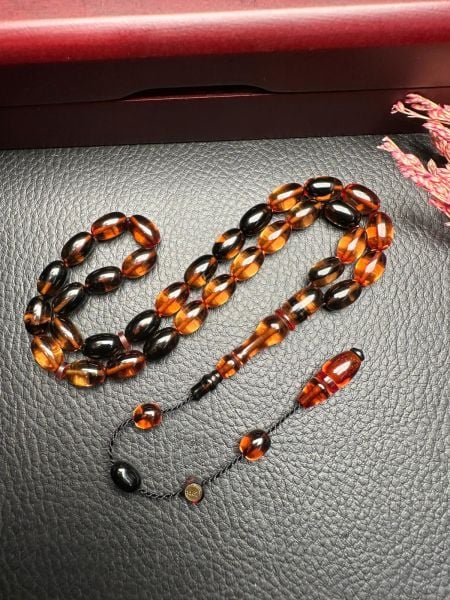 Kapsül Model Ateş  Kehribar Tesbih