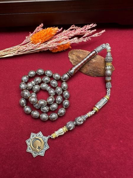 Beyzi Model Gümüş İşlemeli Kuka Tesbih