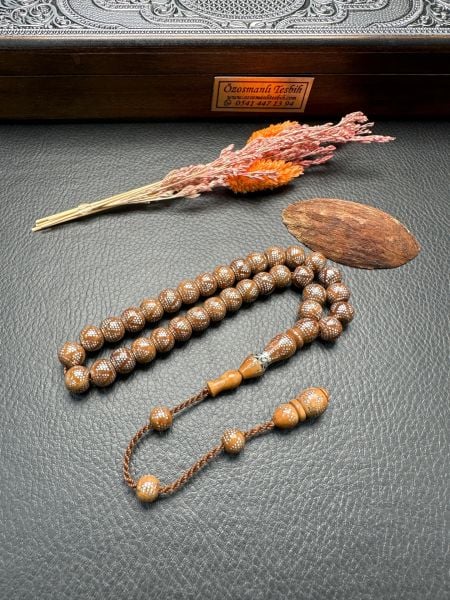 Küre  Model Gümüş İşlemeli Kuka Tesbih