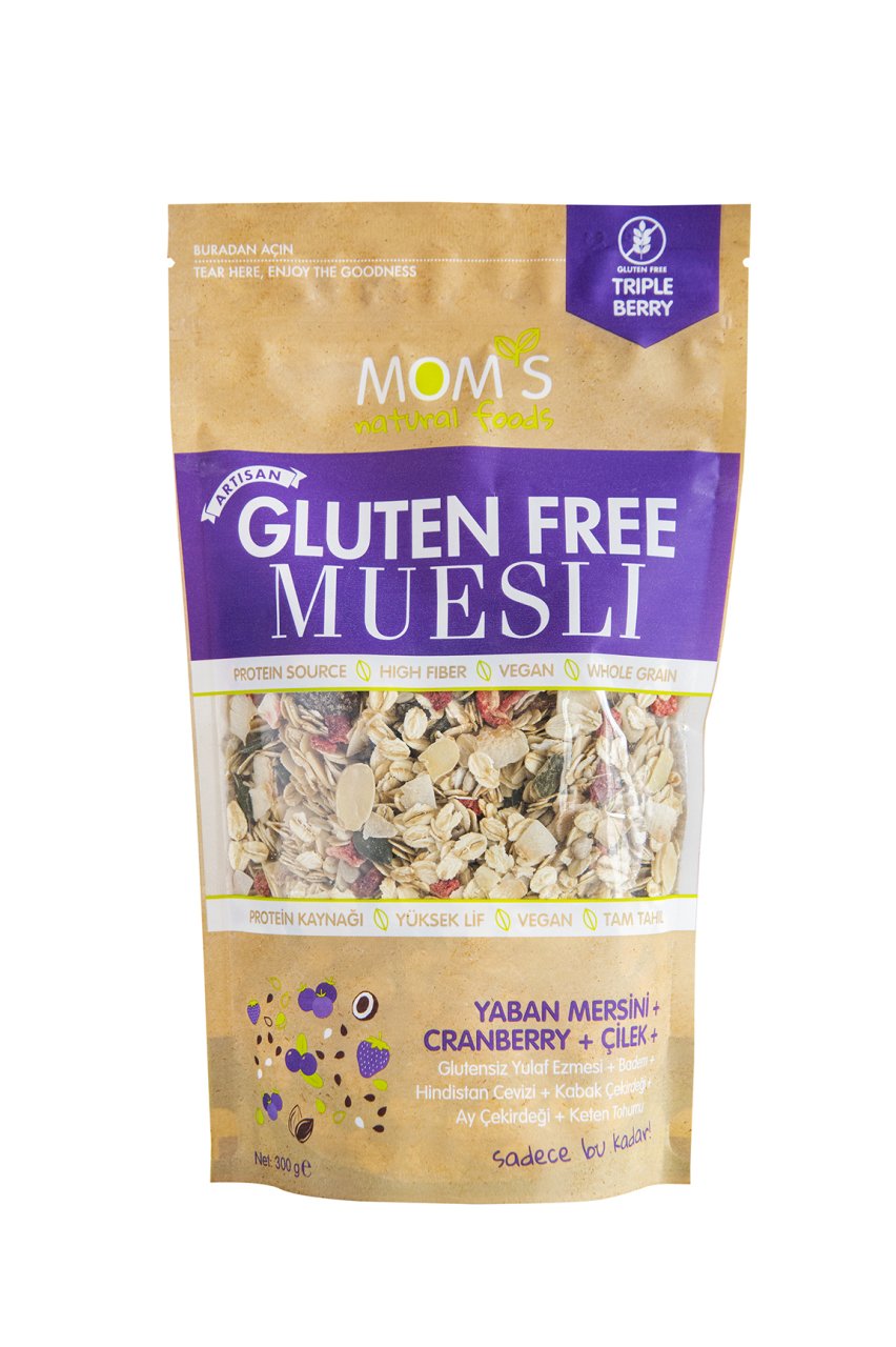 Glutensiz Muesli Çilek Blueberry Cranberry 300g