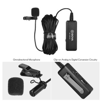 Boya BY-DM10 PC Iphone Telefon Yaka Mikrofonu
