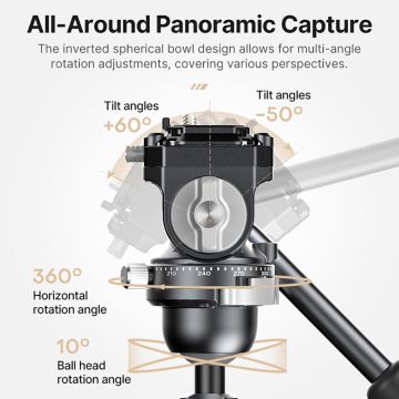 Ulanzi TT09 VideoGo Carbon Fiber Travel Video Tripod