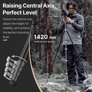 Ulanzi TT09 VideoGo Carbon Fiber Travel Video Tripod