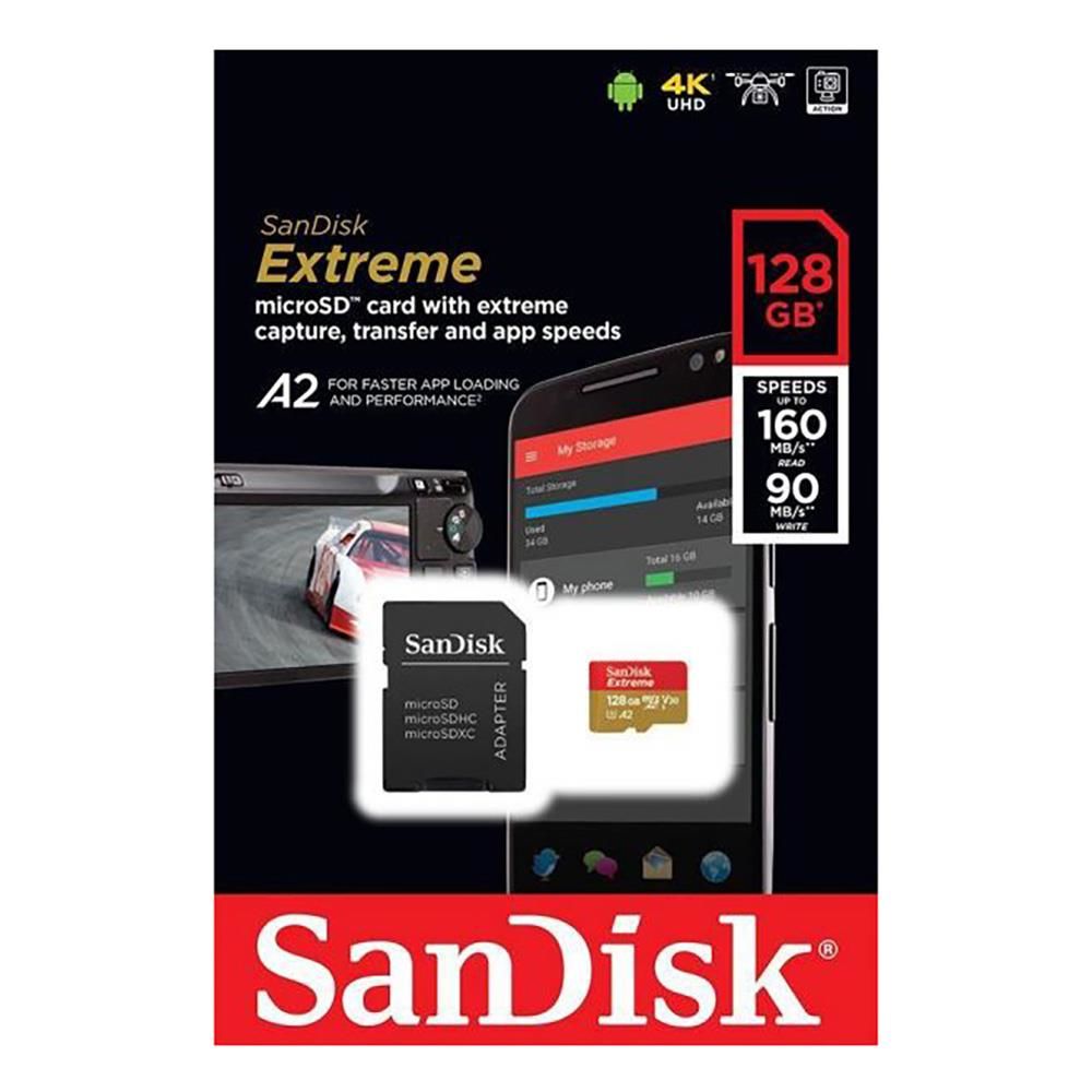 Sandisk Extreme 128GB 160mb/s MicroSDXC Hafıza Kar