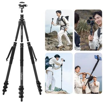 Ulanzi TT35 Carbon Fiber Yürüyüş Çubuğu Tripod Seti