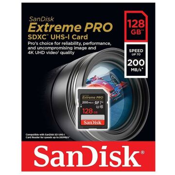 Sandisk Extreme Pro 128gb 200mb/s SDXC Hafıza Kart