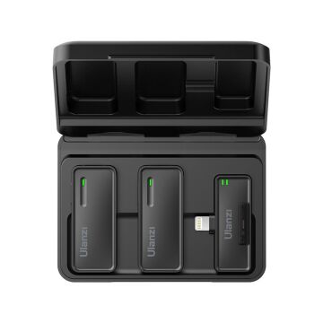 Ulanzi UW-MIC Kablosuz İkili Kayıt Yaka Mikrofonu - Lightning