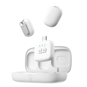 Ulanzi A30 Tiny 2 Kişilik Mikrofon Seti - Beyaz