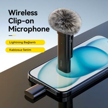 Ulanzi WM-10 Iphone 11/12/13/14 Uyumlu Kablosuz Yaka Mikrofonu