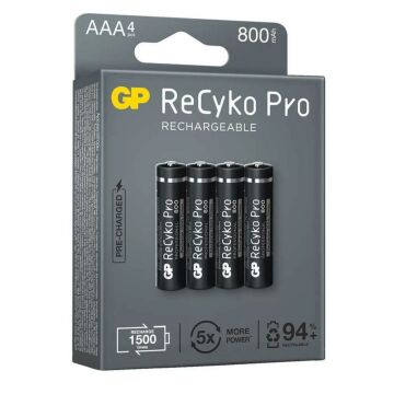 GP ReCyko Pro 4'lü Şarj Edilebilir AAA Kalem Pil