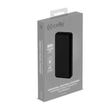 Celly 10.000 mAh Powerbank Taşınabilir Şarj Aleti Siyah