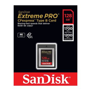 SanDisk 128GB Extreme PRO CFexpress Kart