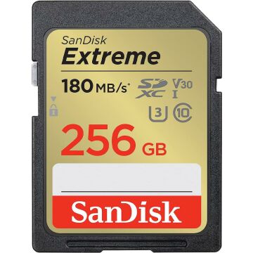 Sandisk Extreme 256GB 180mb/s SDXC Hafıza Kartı