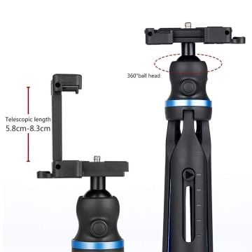 Ulanzi TT20 Uzayabilen Top Kafa Masaüstü Tripod