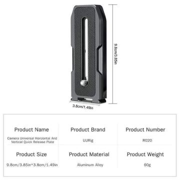 UURig R020 Arca-Swiss Quick Release Plate