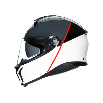 Agv Tourmodular Mlt Balance White Grey Red Çene Açılır Kask