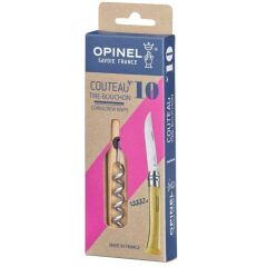 Opinel Inox 10 No Kayın Saplı Paslanmaz Çelik Tirbüşon & Çakı