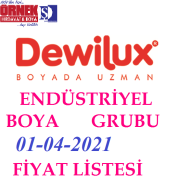 DYO-DEWILUX Endüstriyel Boya Grubu 01-04-2021 Fiyat Listesi
