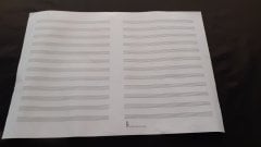 Nota Yazma Kağıdı, 12 Dizekli, 35cm x 50cm