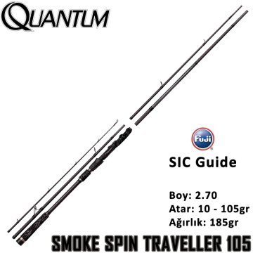 Quantum  ''SMOKE SPIN TRAVELLER 105'' 2.70m 10 - 105gr 5 Parça