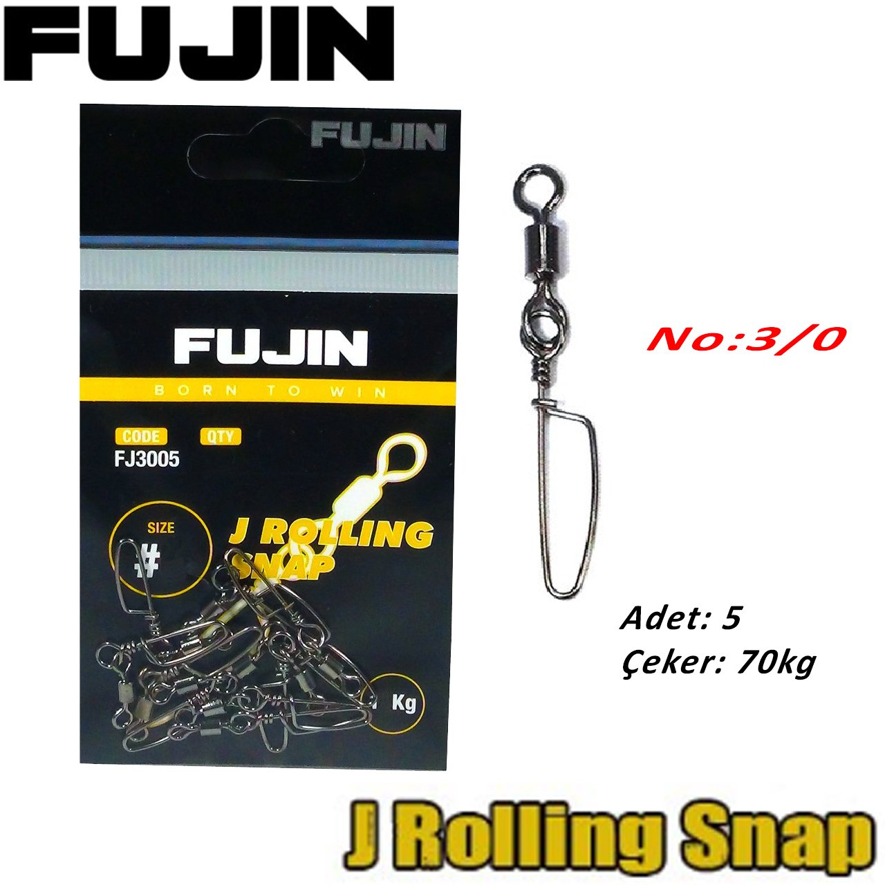Fujin ''J ROLLING SNAP'' No:3/0 - 70kg