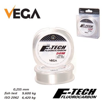 Vega F-Tech Fluorocarbon 50mt 0,255 mm Misina