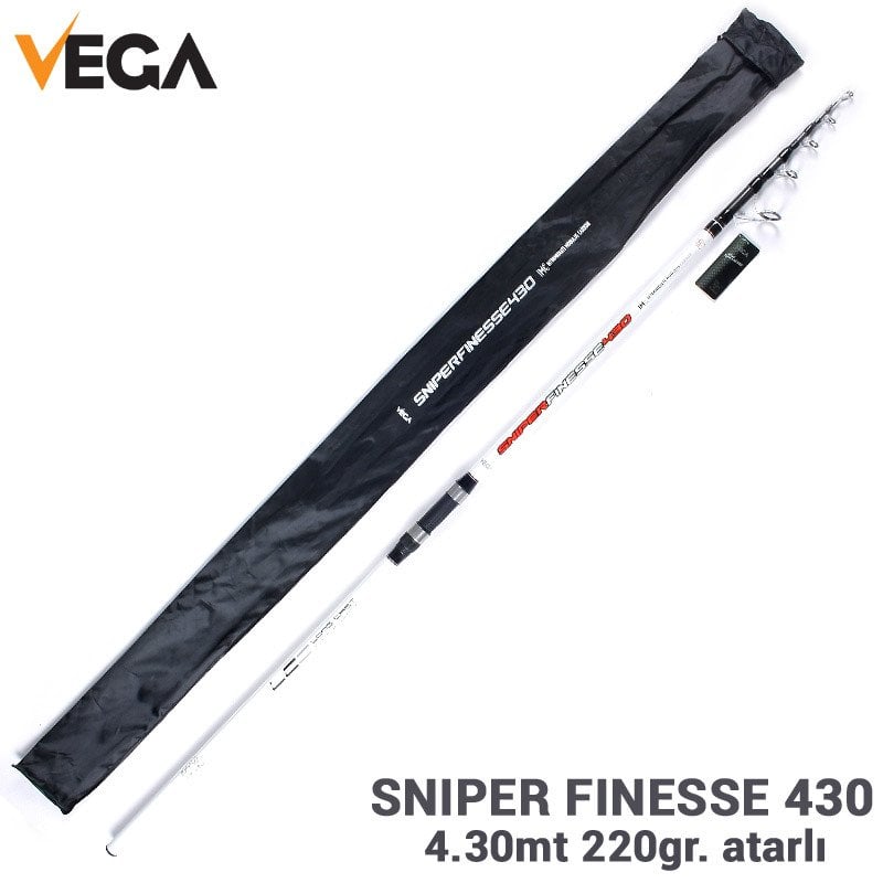 VEGA Sniper Finesse Tele Surf 430/4,30mt 220gr atarlı Olta Kamışı