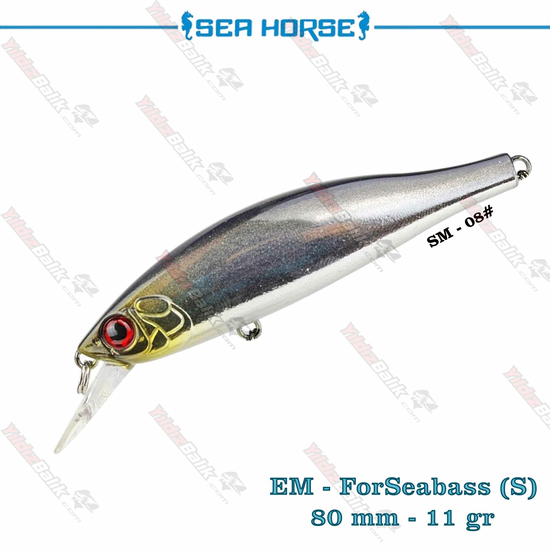 Sea Horse EM-ForSeabass 80S / 80mm 11gr Sınkıng Suni Yem # SM-08