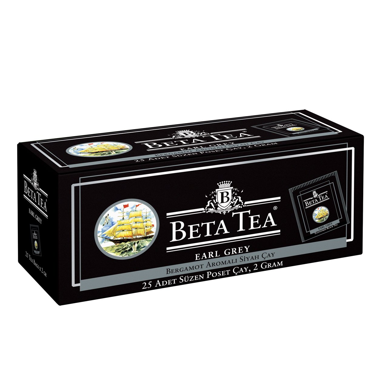 Beta Earl Grey Bardak Poşet 25 x 2 GR (Bergamot - Tomurcuk Çayı)