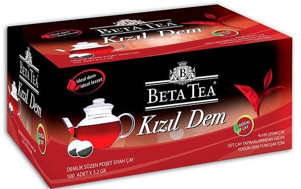 Beta Kızıl Dem Türk Çayı Demlik Poşet 100 x 3,2 GR