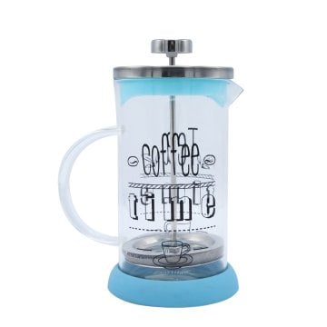 French Press Renkli Cam 600 ml - Ba4636