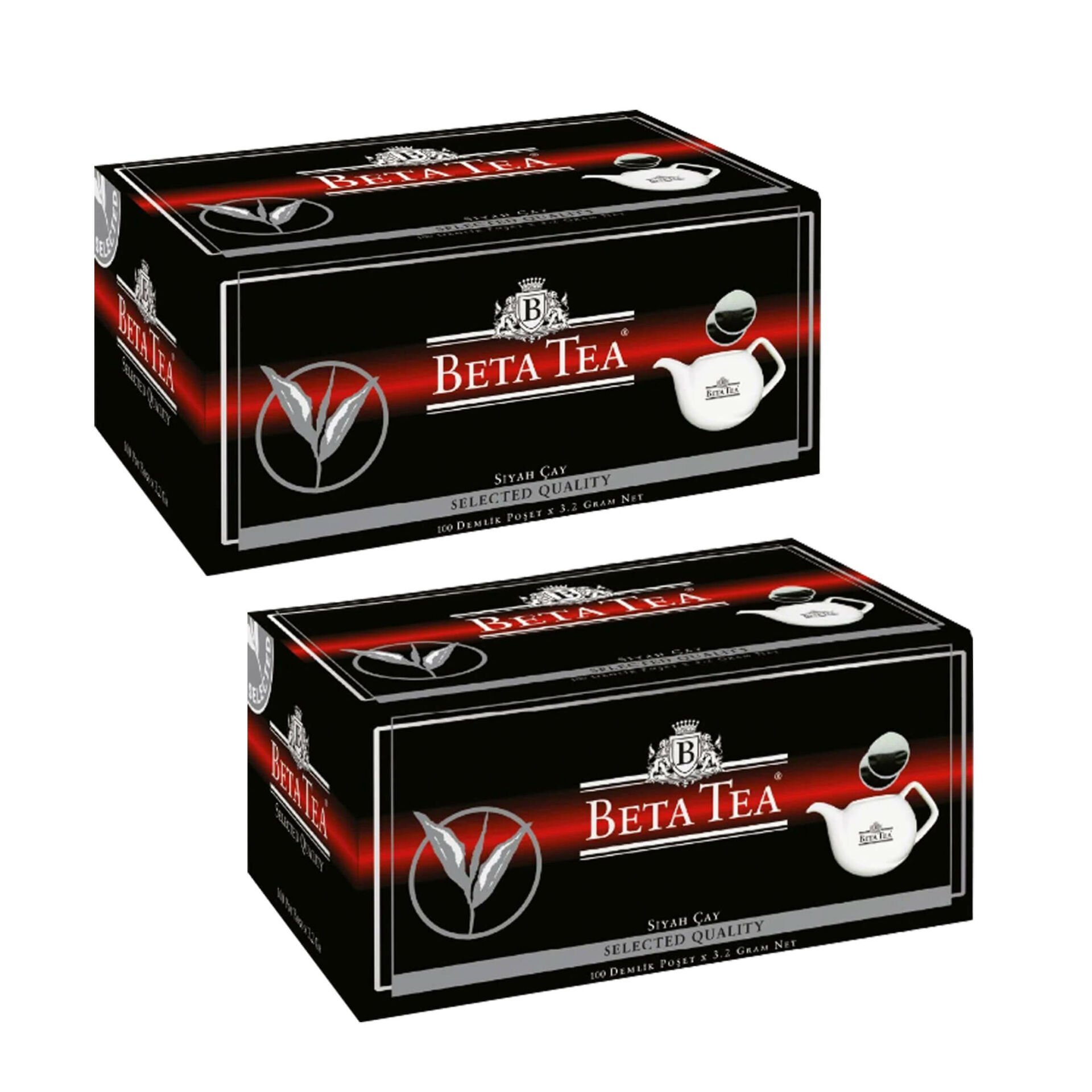 Beta Selected Quality Demlik Poşet 100 x 3,2 GR (Seylan Çayı - Ceylon Tea) x 2 Adet