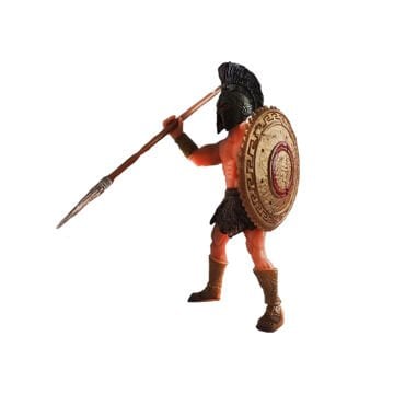 Romalı Gladyatör Secutor - Mızrak ve Kalkanlı Antik Savaşçı Figür Oyuncak