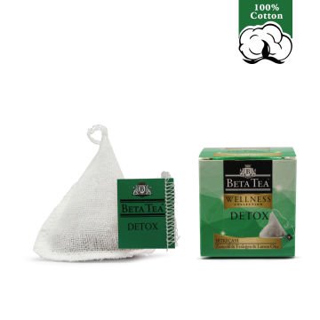 Beta Tea Wellness Detox Müslin Piramit Çay 2 gram (%100 Doğal Pamuk Dokuma)