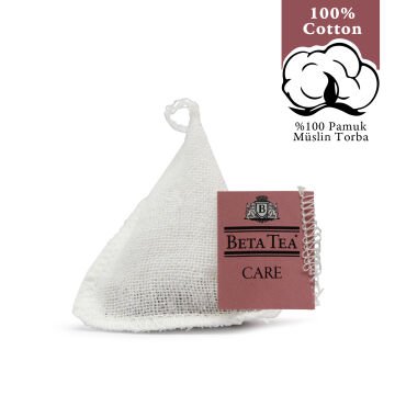 Beta Tea Wellness Care Müslin Piramit Beyaz Çay 1,8 gram (%100 Doğal Pamuk Dokuma)