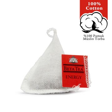 Beta Tea Wellness Energy Müslin Piramit Çay 2 gram (%100 Doğal Pamuk Dokuma)