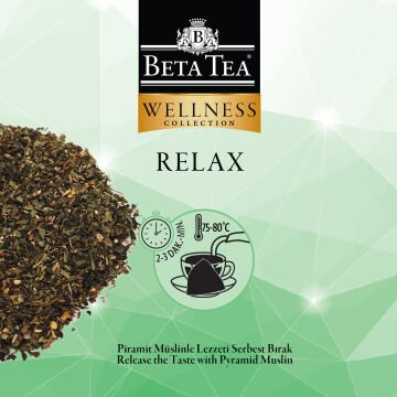 Beta Tea Wellness Relax Müslin Piramit Yeşil 2 gram (%100 Doğal Pamuk Dokuma)