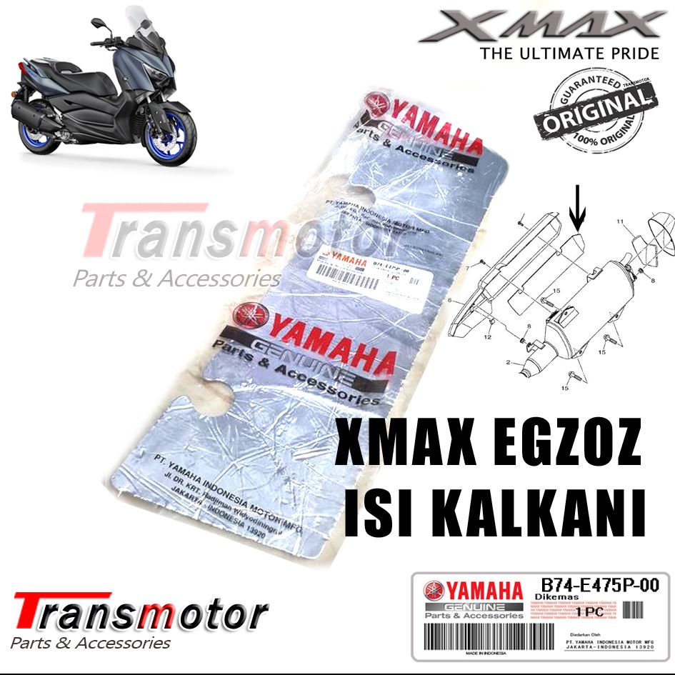Orijinal XMAX 250/300 2018-2022 Egzoz Isı Kalkanı