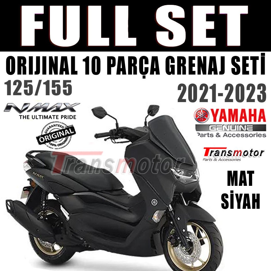 Nmax 125/155 Grenaj Seti Orijinal Mat Siyah 10 Parça 2021-2023