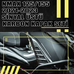 Nmax 125/155 2021-2023 Sinyal Üstü Karbon Kapak Seti