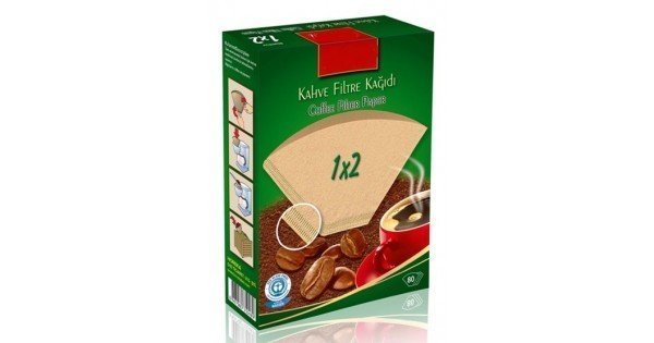 Kahve Filtre Kağıdı Caffeo 1x2 80 Adet (Doğal Kağıt)