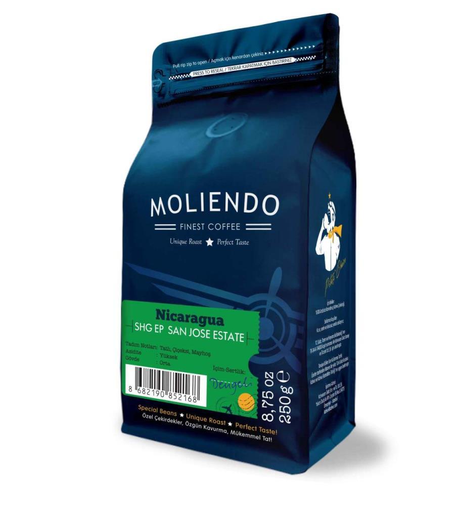 Moliendo Nicaragua SHG EP San Jose Estate Yöresel Kahve