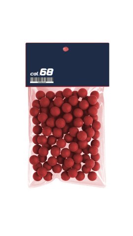 ISG .68CAL RUBBERBALL KAUÇUK HOME DEFENSE TOP T4E 100 adet KIRMIZI