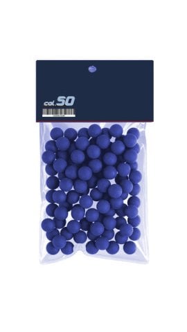 ISG .50CAL RUBBERBALL KAUÇUK HOME DEFENSE TOP T4E 100 adet MAVI