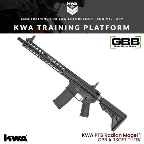 KWA PTS Radian Model 1 GBBR AIRSOFT GAS BLOWBACK TRAINING RIFLE