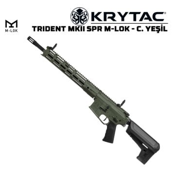 KRYTAC TRIDENT MKII SPR M-LOK AEG Airsoft Tüfek - Yeşil