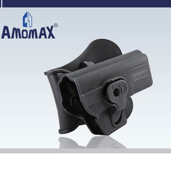 AMMOMAX Airsoft GLOCK Replikalar için SAĞ Taktik Kılıf - SIYAH