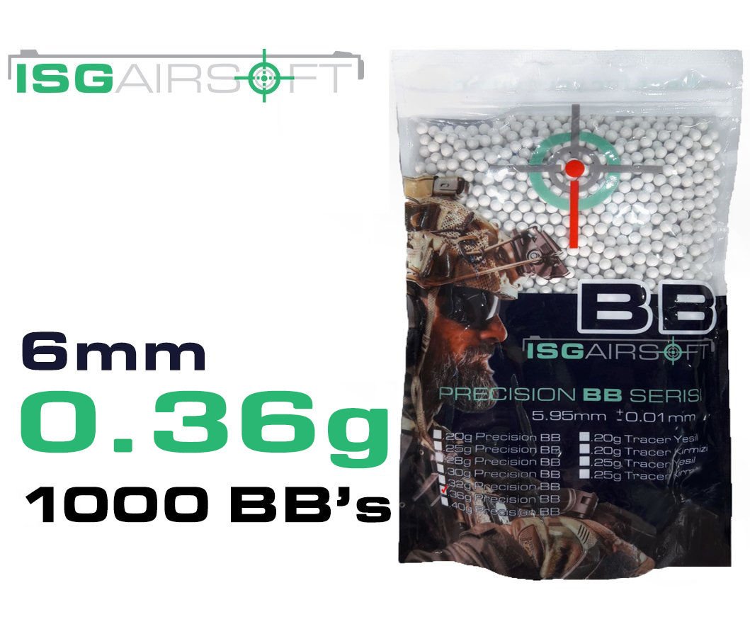 ISGairsoft 0.36g Airsoft BB 1000adet Paket